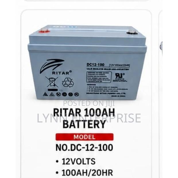 Ritah 100ah Battery Dc;12volts, 100ah/20hr