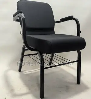 Event Chair: Durable Upholstered Church Chair With Armrest and Storage