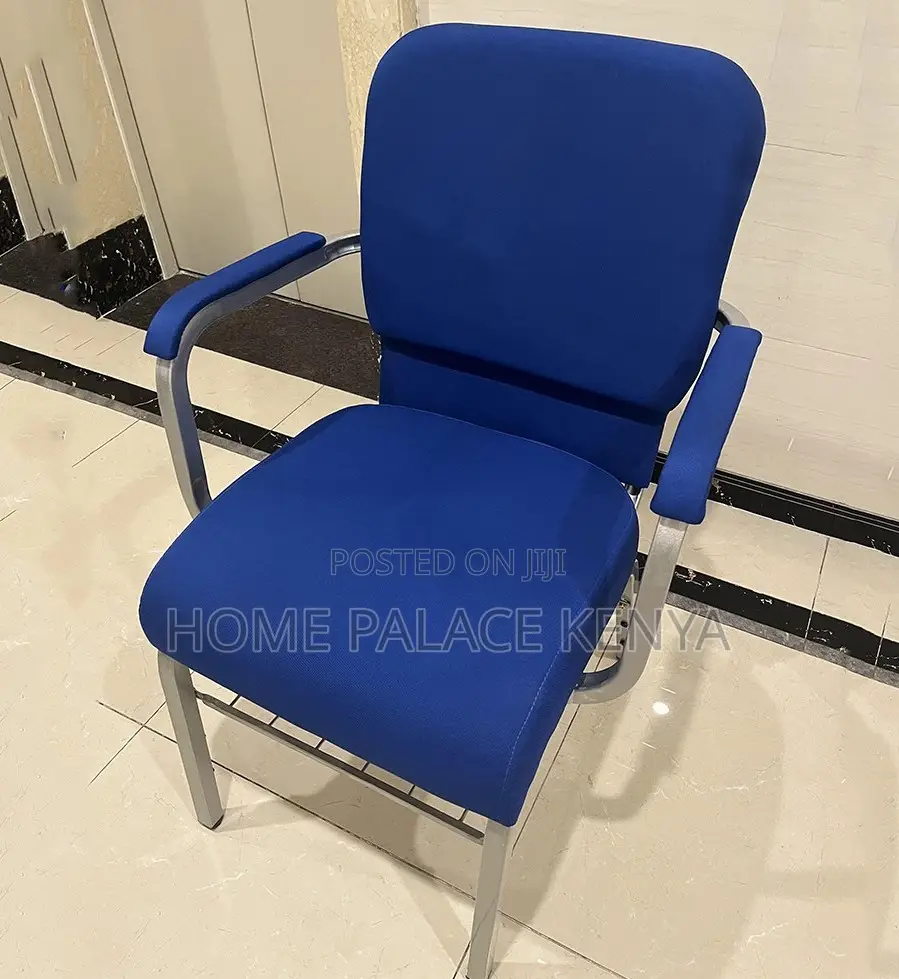 Event Chair: Durable Upholstered Church Chair With Armrest and Storage