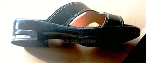 Women's Stylish Wedge Sandals – Black Straps