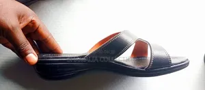 Women's Stylish Wedge Sandals – Black Straps