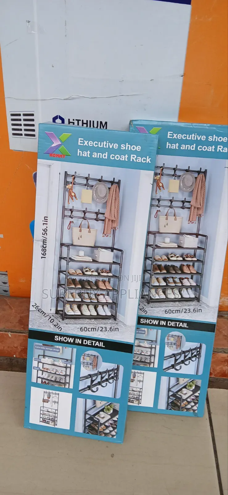 5-Tier Multi-Function Shoe Rack With Clothes and Hat Hanger