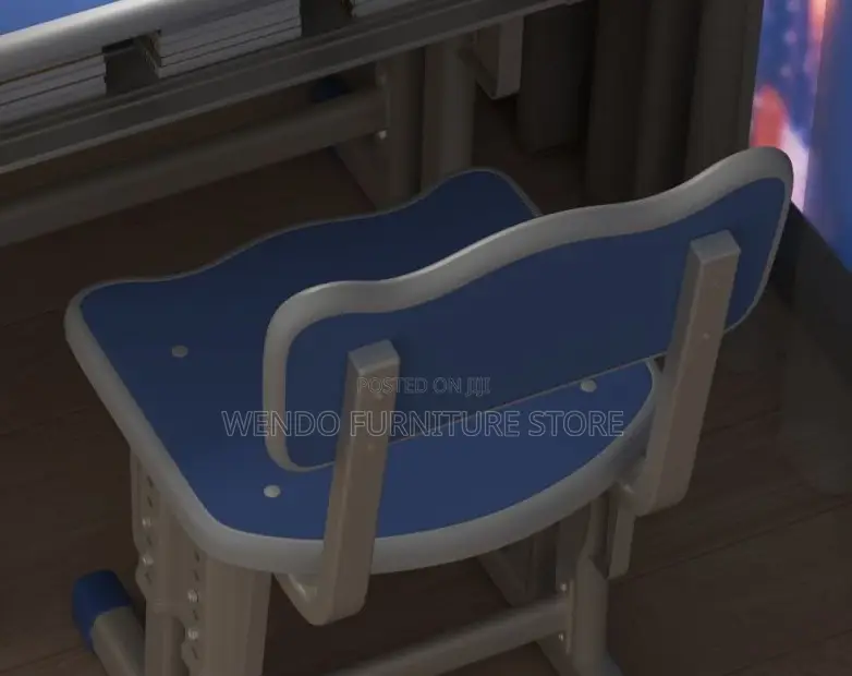 Home Desk; Blue Adjustable Kids Desk Chair Set