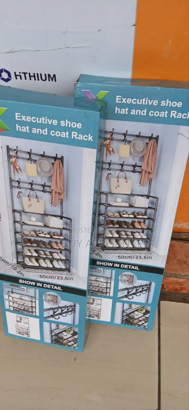 Heavy-Duty 5-Layer Shoe Organizer With Coat, Hat Garment Rack