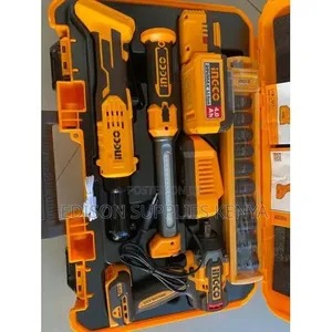 Ingco 3pcs Cordless Combo Impact Wrench 500nm Ratchet Drive Cosli25098