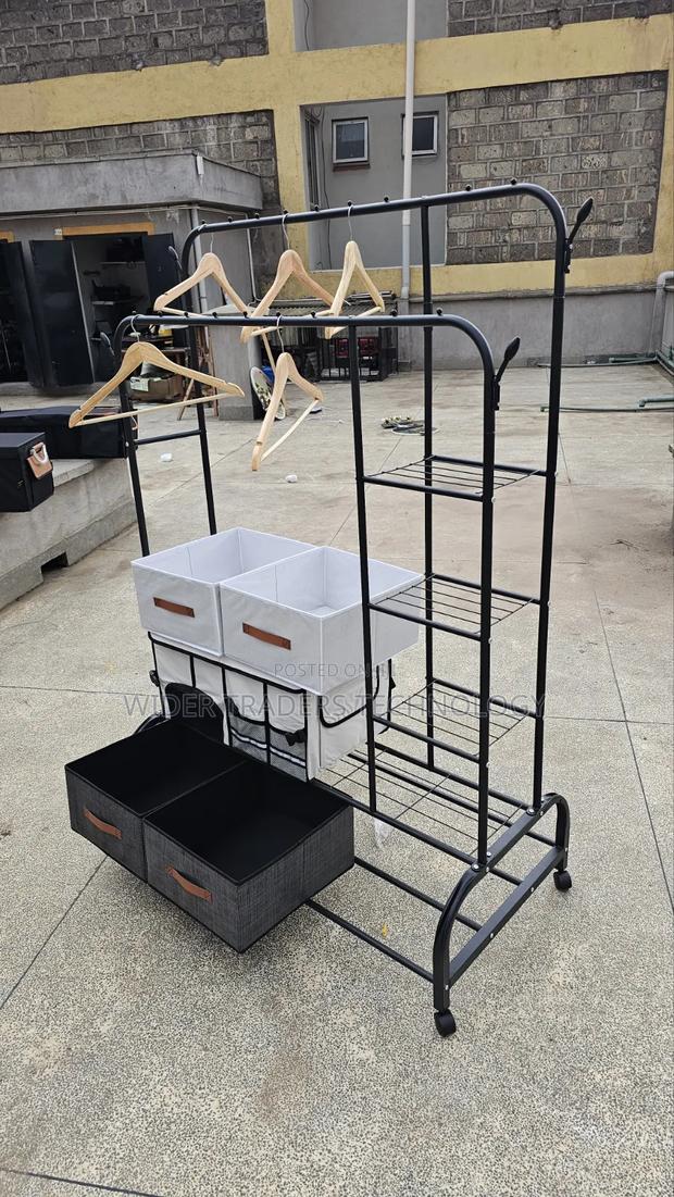Double Layer Garment Rack Floor Standing 110 X150 X 57cm - thumbnail 2