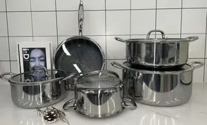 Uakeen Germany Luxury Style 10pcs Cookware Set
