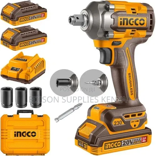 Ingco Cordless Impact Driver and Impact Wrench 230nm 20v 2 Batteries