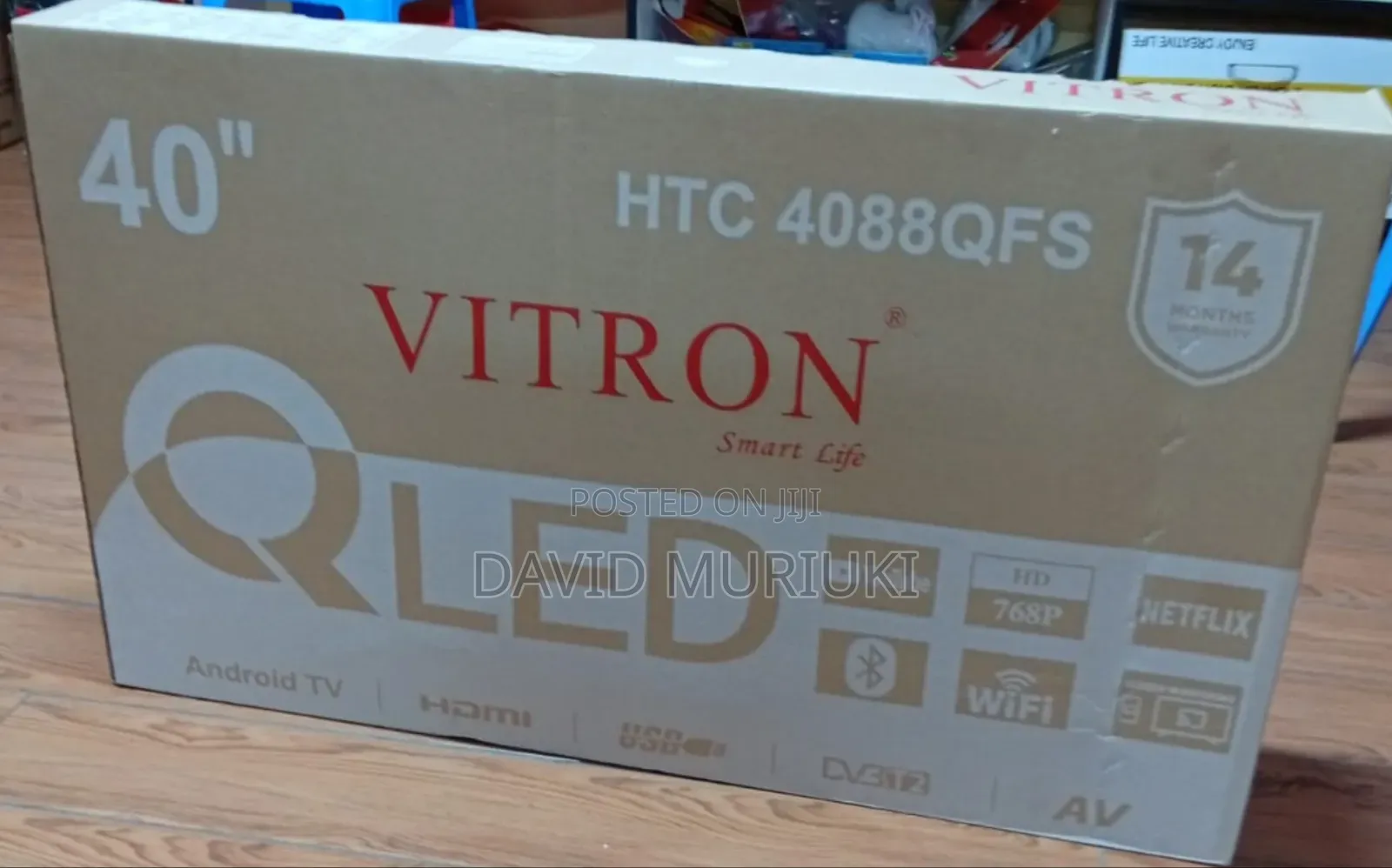 Vitron 40" Frameless Smart Tv With Wi-Fi Netflix