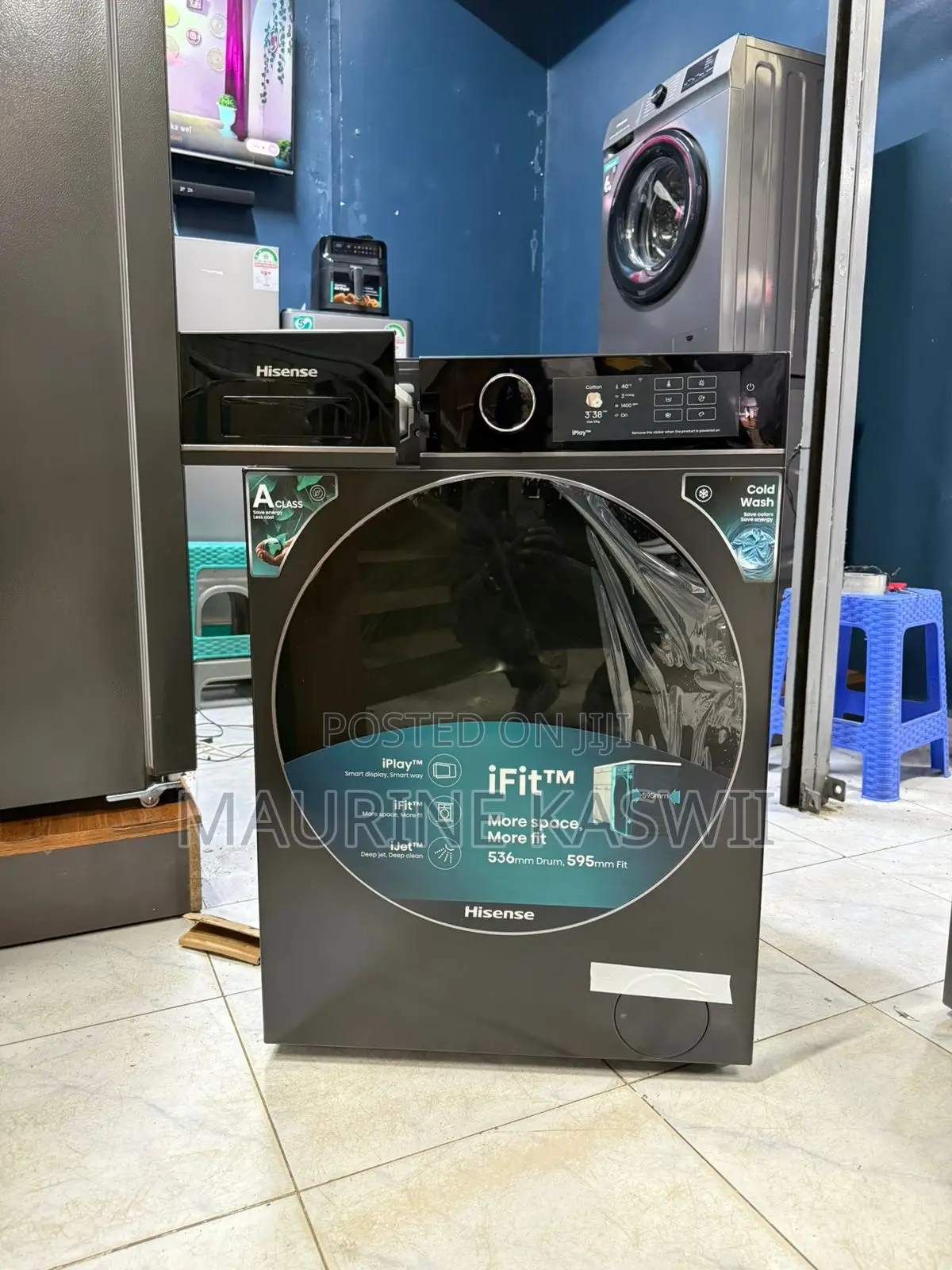 New Hisense 12/8 Kg Wd5s1245bb Wash Dry Inverted Motor