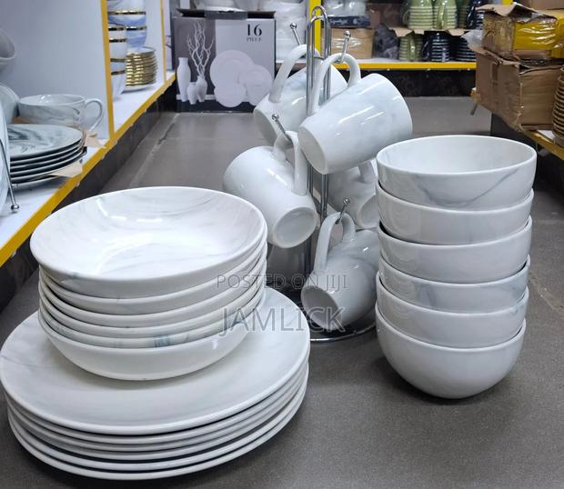 Stoneware 24pcs Dinner Set Mugs Bowls Plates Side Plates Set - Pt