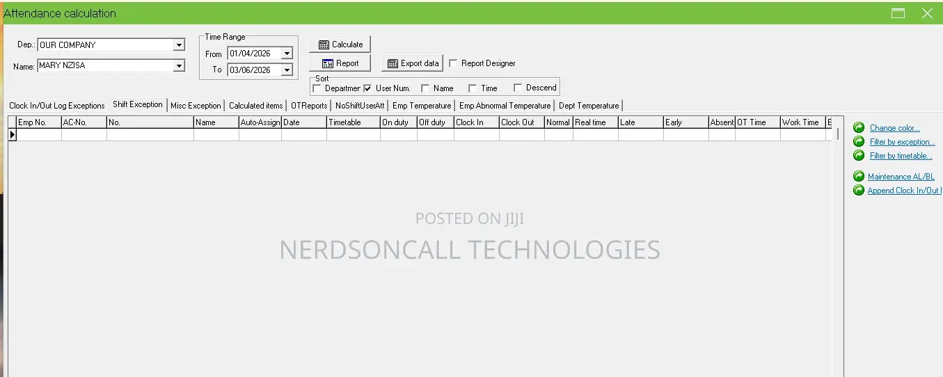 Time Attendance System