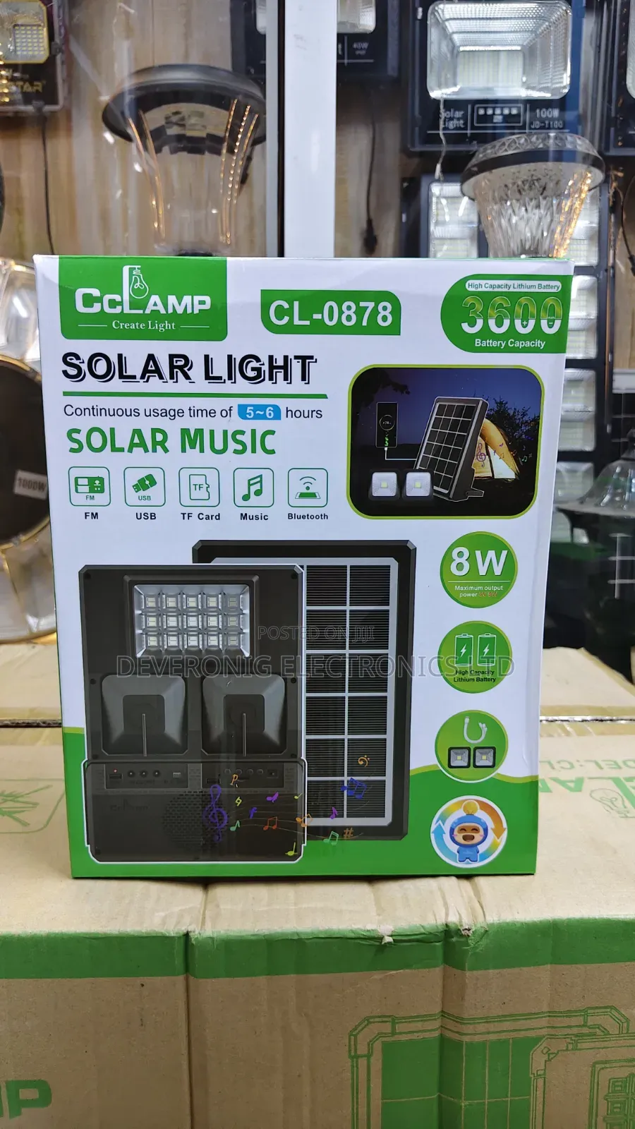 *Cclamp Cl-0878 Solar Lighting Music System*