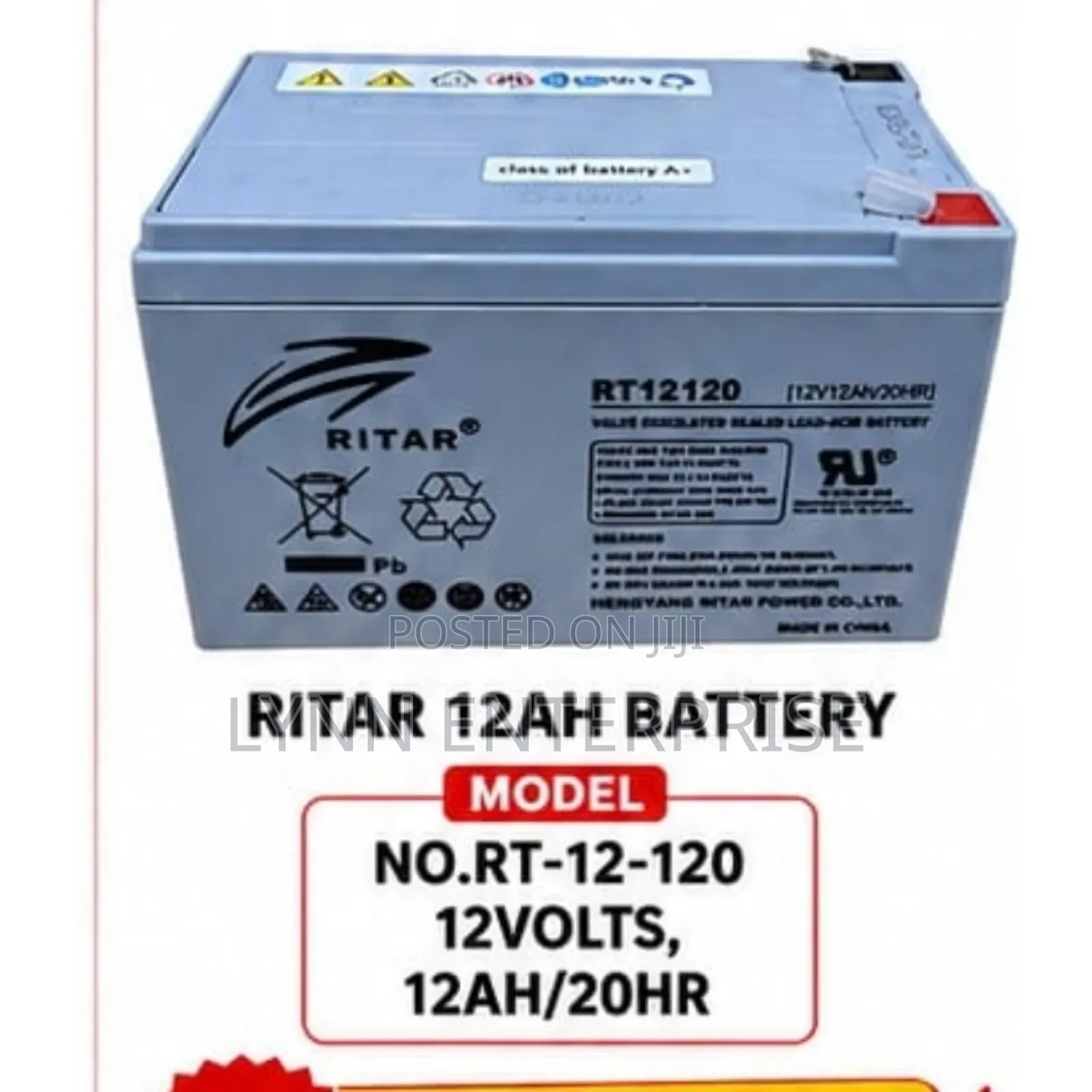 Ritah 12ah Battery Rt;12volts,12ah /20hr