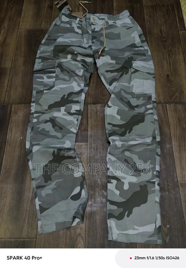 Quality Casual Combat Unisex Side Pocket Camouflage Combat Trousers