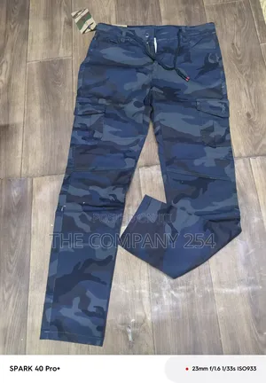 Quality Casual Combat Unisex Side Pocket Camouflage Combat Trousers