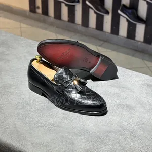 John Foster Brown Woven Leather Loafers