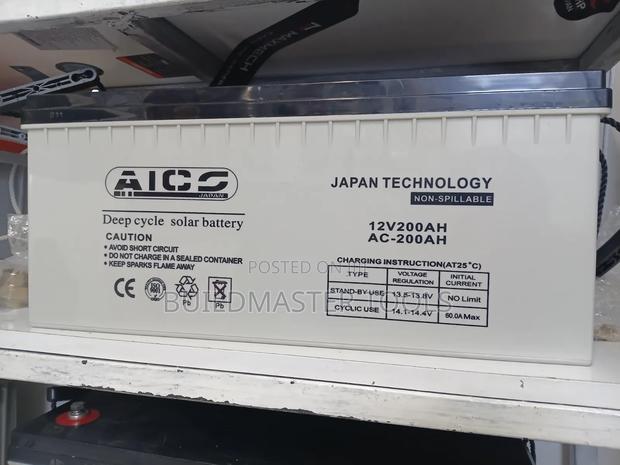 Aico12v 200ah Deep Cycle Solar Battery.