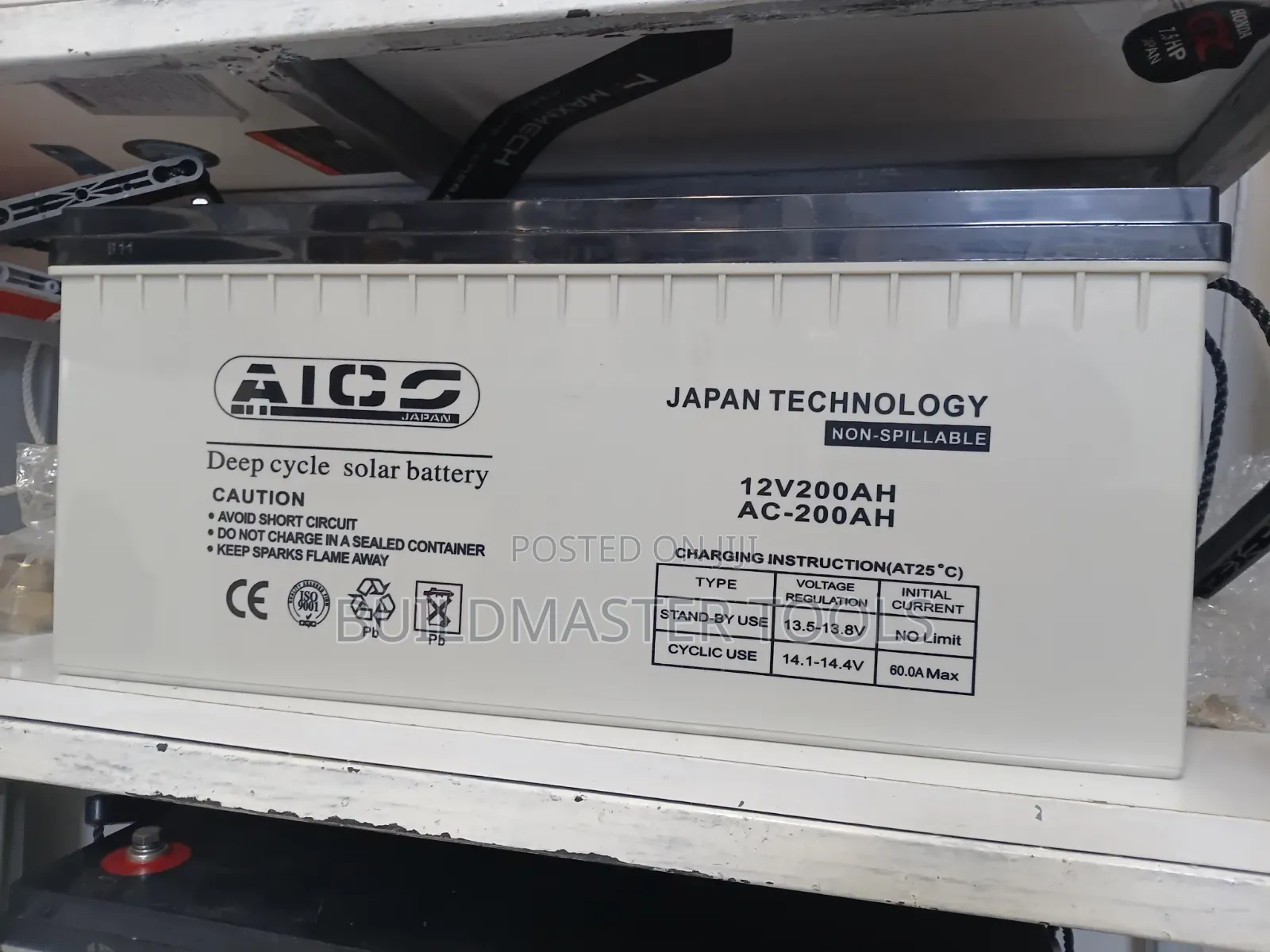 Aico12v 200ah Deep Cycle Solar Battery.