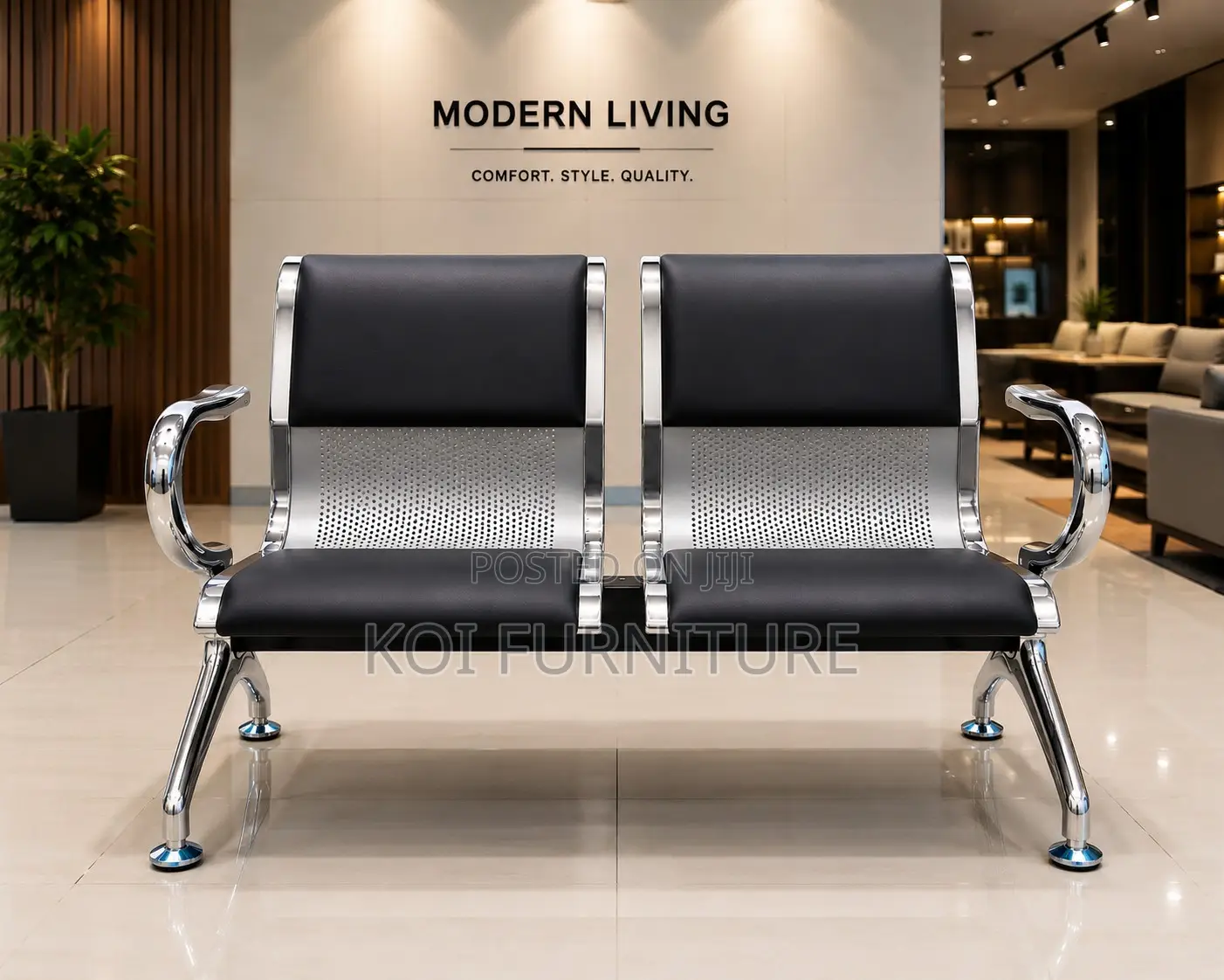 Office Benches; Two Seaters Leather Reception Offices Front Benches