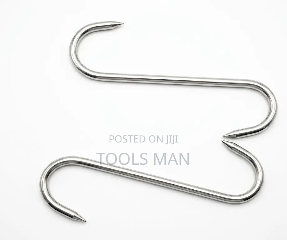 Heavy-Duty Stainless Steel S-Hooks for Butchery Meat Hanging.No Rust