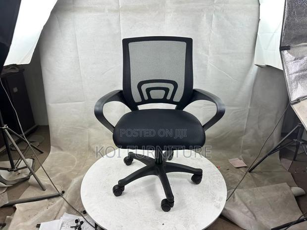 Office Chairs; Clerical Office Mesh Chair With Ergonomic Support - thumbnail 4