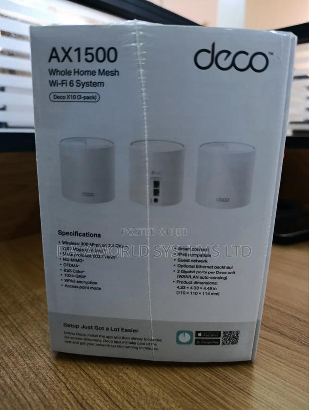 Tp-Link Deco X10 (3-Pack) Ax1500 Whole Home Wi-Fi 6 System - thumbnail 4