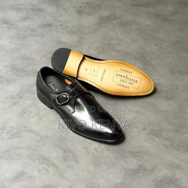 John Foster Leather Monk Strap Shoes