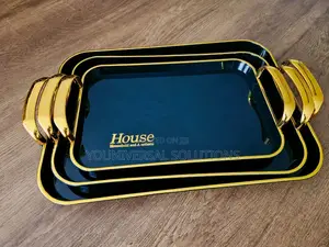 3 Pieces Acrylic Breakfast Tray Set