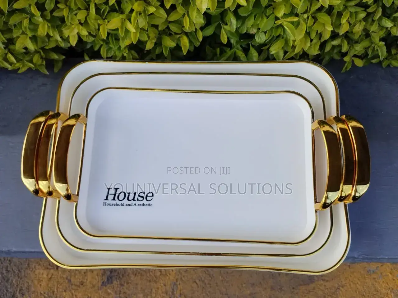 3 Pieces Acrylic Breakfast Tray Set