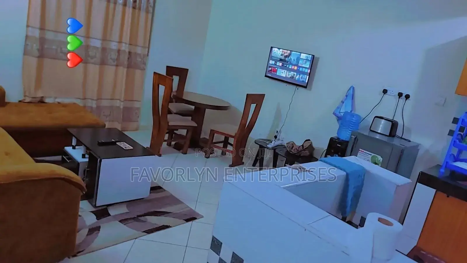 Furnished 1bdrm Apartment in Dimash Apartment, Mtambo for rent