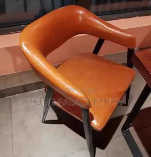 Hotel Chair: Vintage Style Leather Bar Chair With Metal Legs