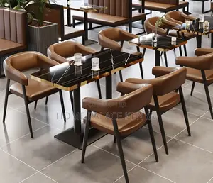 Hotel Chair: Vintage Style Leather Bar Chair With Metal Legs