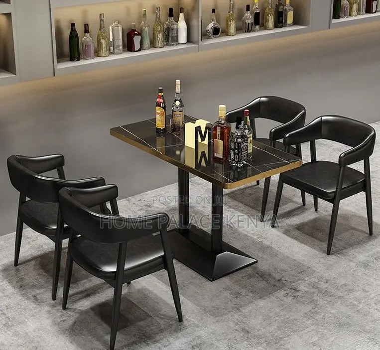 Hotel Chair: Vintage Style Leather Bar Chair With Metal Legs