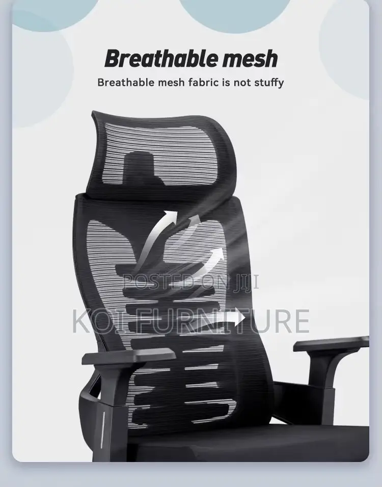 Office Chairs; High Back Ergonomic Fabric Office Chairs