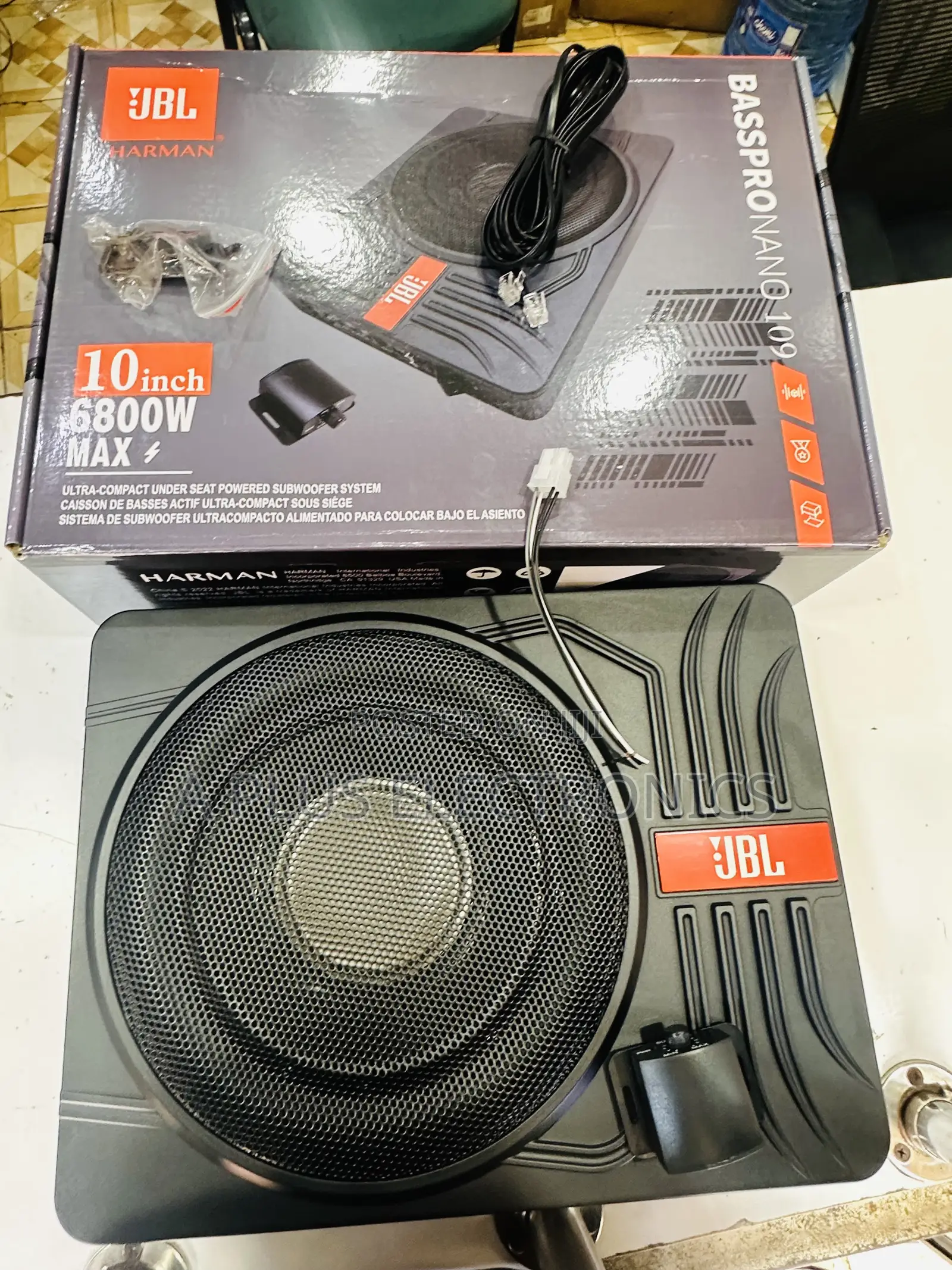 JBL Underseat Subwoofer 6800w Slim Active Bass Speaker