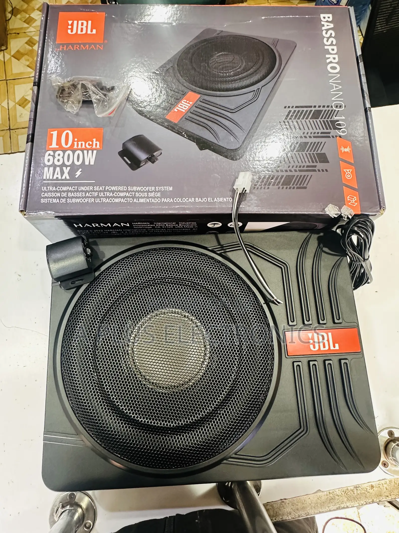 JBL Underseat Subwoofer 6800w Slim Active Bass Speaker