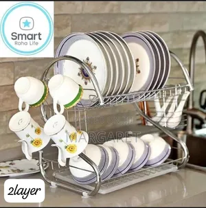 Raha-Life 2layer All Black 16inch Dish Rack