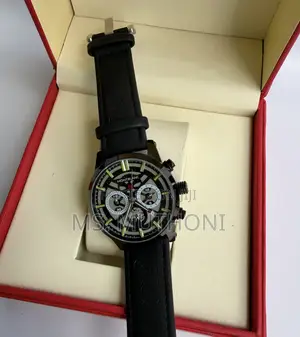 Leather Suede Straps Montblanc Gents Chronograph Watch