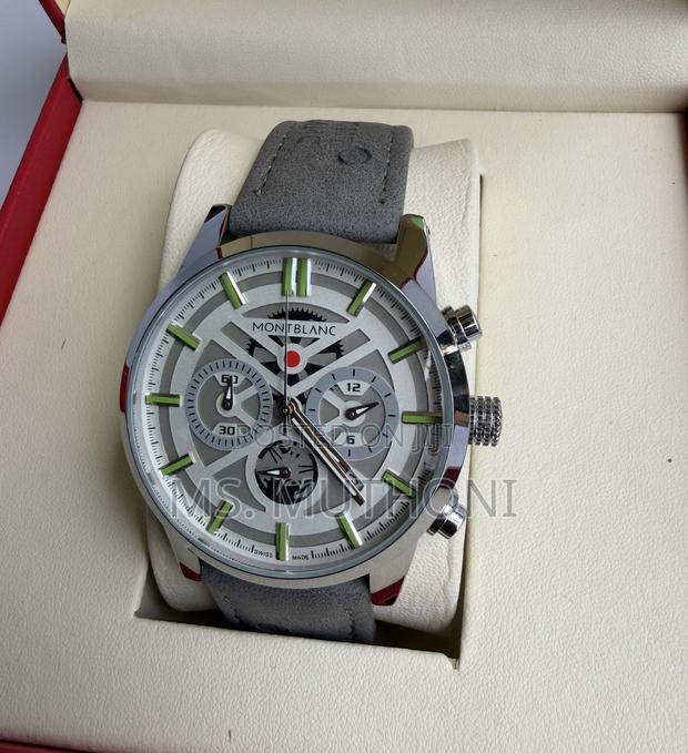 Leather Suede Straps Montblanc Gents Chronograph Watch - thumbnail 4