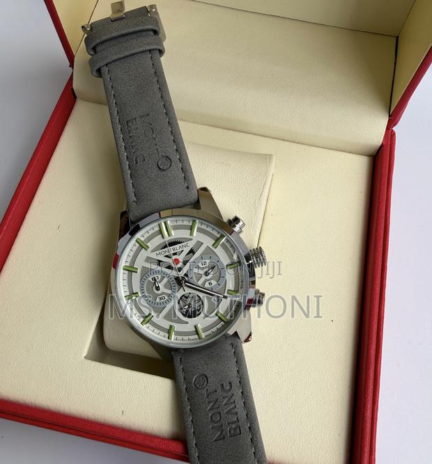 Leather Suede Straps Montblanc Gents Chronograph Watch - thumbnail 6