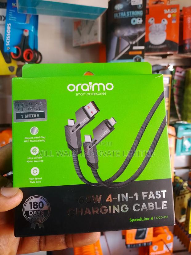 Oraimo Speedline 4 65w Multi-Connector Fast Charge Cable - thumbnail 2