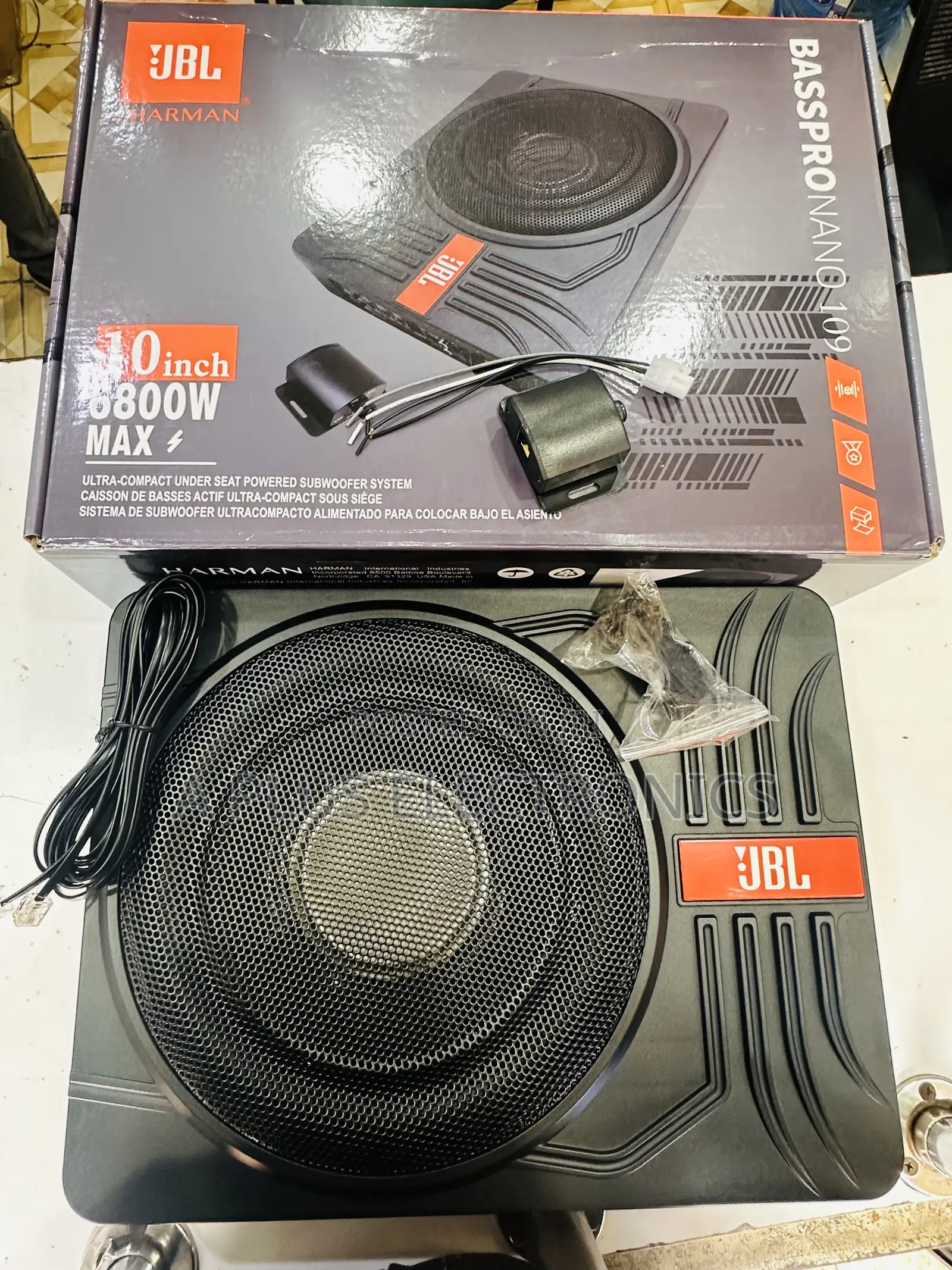 JBL Underseat Subwoofer 6800w Slim Design Powerful Output