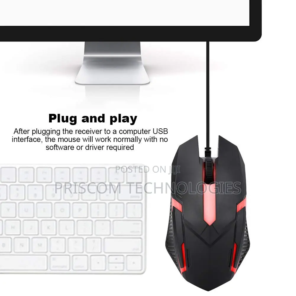 Usb Wired Mouse Computer Laptop Gaming Office Luminous Mouse