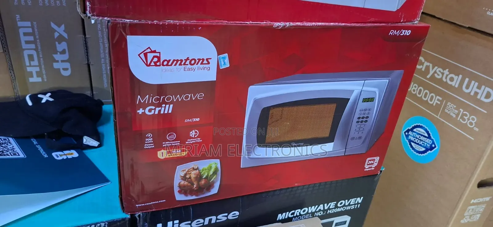 Rm/310- Microwave+Grill 20litres - Silver (1yr Wrty)