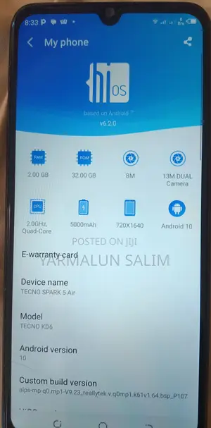 Tecno Spark 5 Air 32 GB Black