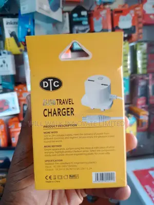 DTC Dt-100 Universal Travel Charger – 2 Usb Ports Fast Charging