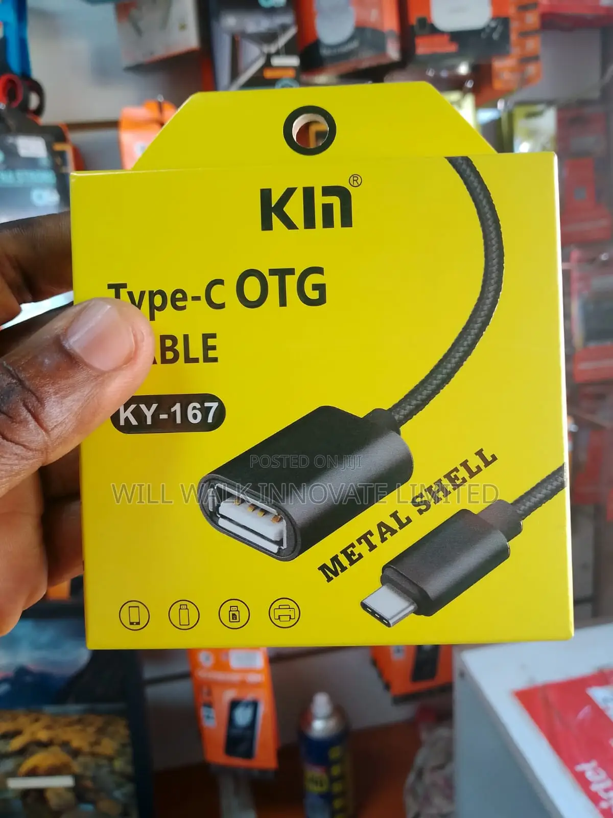 Kyin Ky-167 Type-C to Usb Otg Adapter Cable With Durable Metal Shell