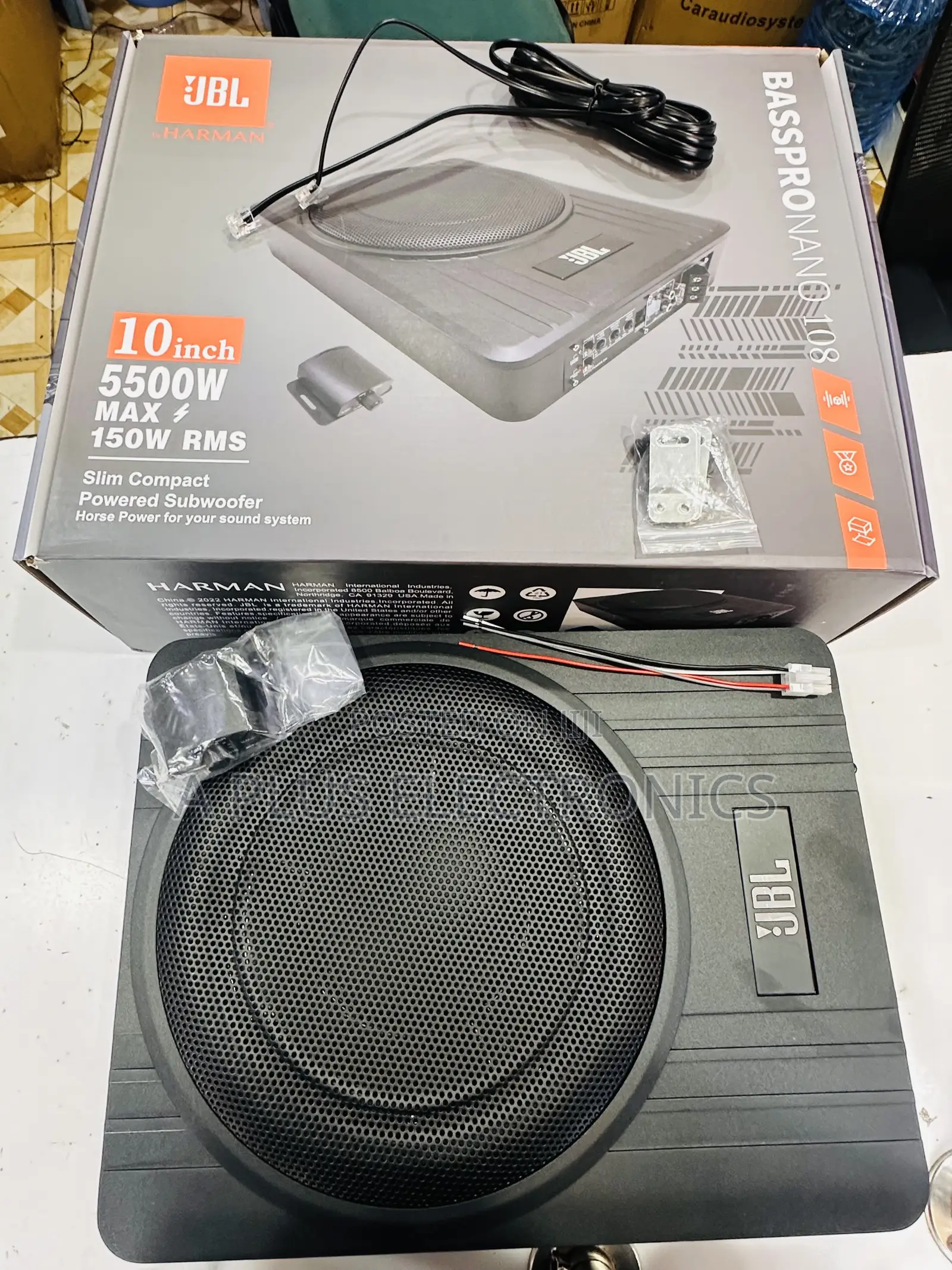JBL Underseat Subwoofer 5500w Nano108 – Compact Design, Massive Bass