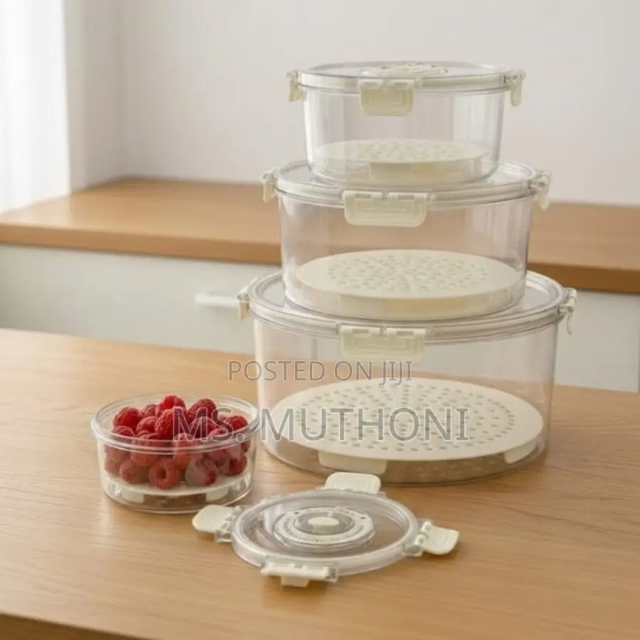 4 PCS Circular Food Grade Eco-Friendly Food Storage Containers
